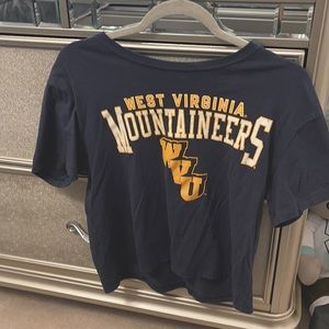 West Virginia crop tee yellows and white font